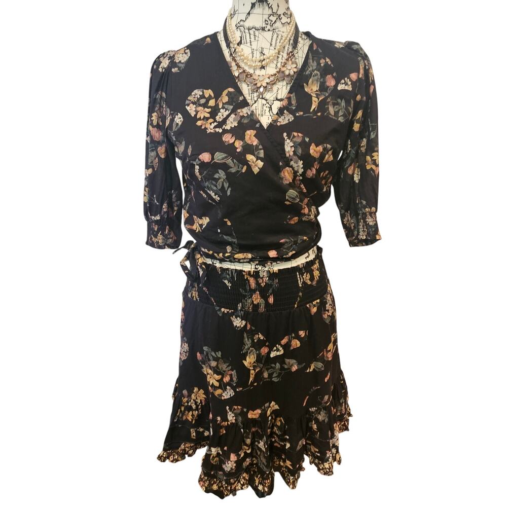 Supernatural secret mission skirt set womens medium flirty wrap top Whimsigoth
